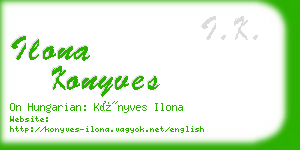 ilona konyves business card